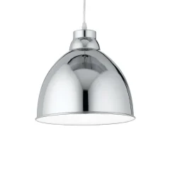 Lampada a sospensione, Lampadario, Luminare sospeso, Lampada a pendente, 26x26h35 cm, Cromo