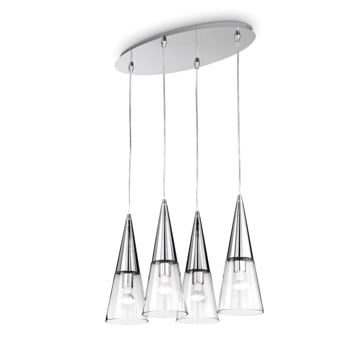Lampada a sospensione, Lampadario, Luminare sospeso, Lampada a pendente, 67x29h46 cm, Cromo