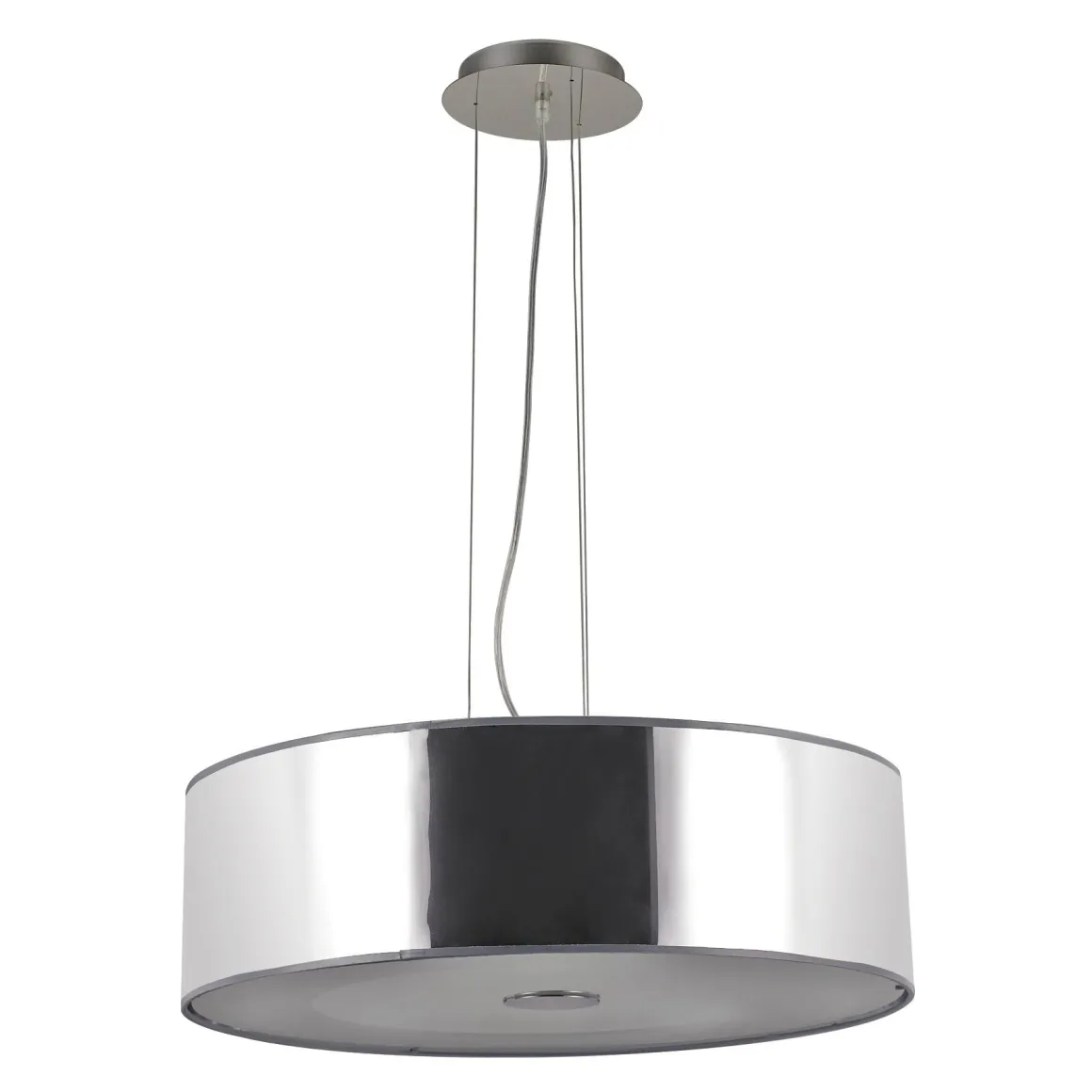 Lampada a sospensione, Lampadario, Luminare sospeso, Lampada a pendente, Made in Italy, 60x60h110 cm, Cromo