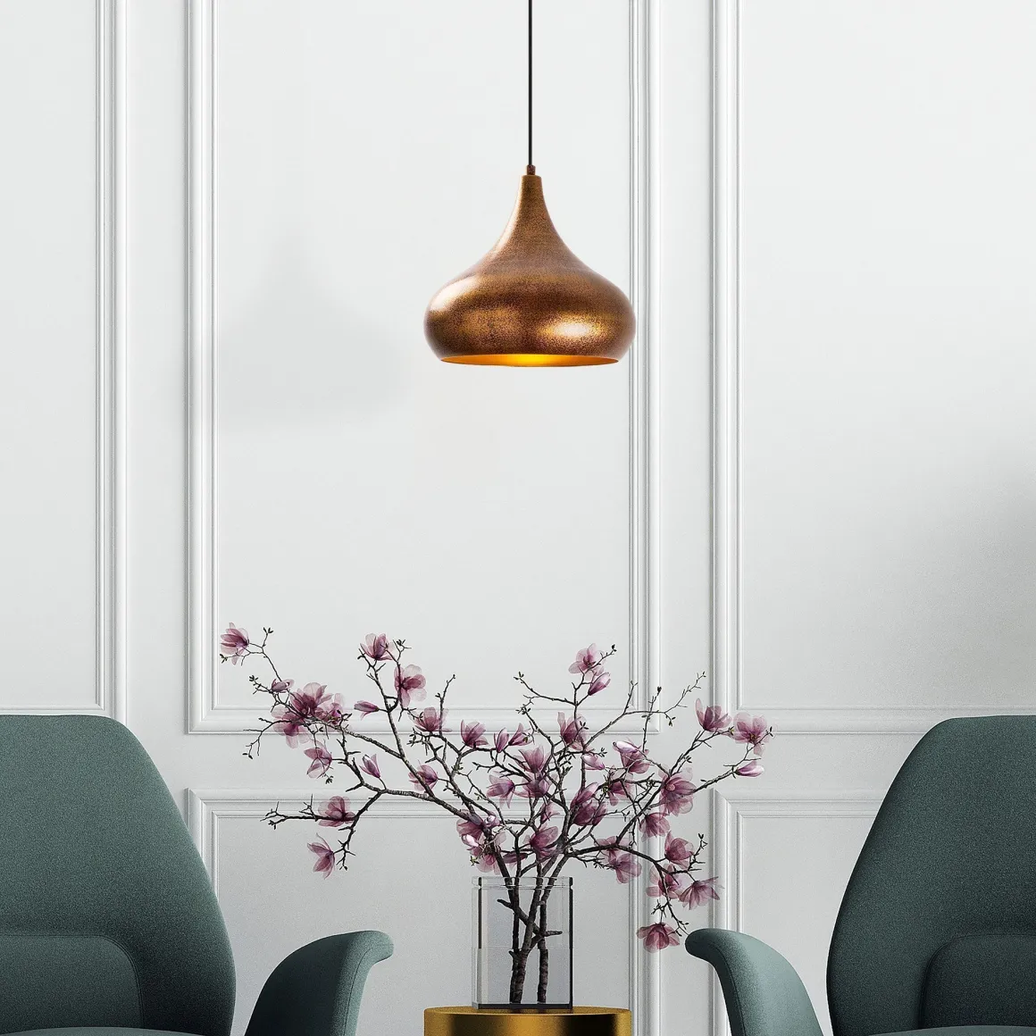 Lampada a Sospensione Marrone Rame 942flg1316 - Ricco