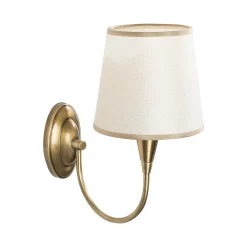 Lampada da Parete Bianco oro Attacco e 27 max 40 w Indoor, Colore Struttura oro - Lucoli