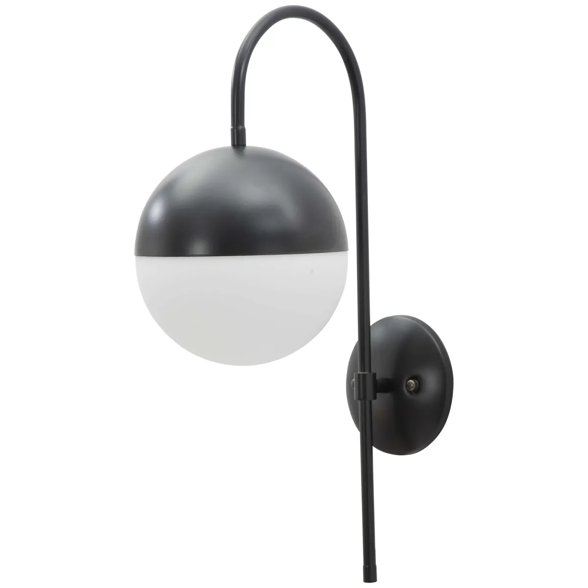 Lampade Da Parete > Dmora Lampada da Parete Nero Bianco Necessaria 1 Lampadina Attacco e14, Indoor - Haines Bianco, Nero