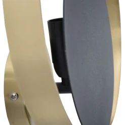 Lampade Da Parete > Dmora Lampada da Parete Nero oro Necessarie 2 Lampadine Attacco e14, Indoor - Buzios Oro, Nero
