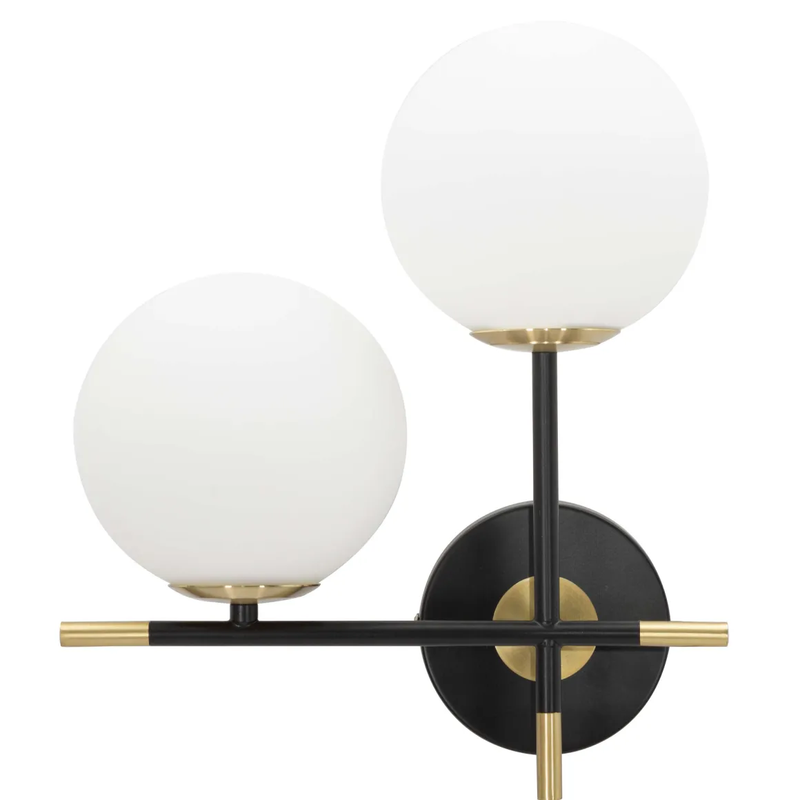 Lampada da Parete Nero oro Necessarie 2 Lampadine Attacco e14, Indoor - Valpar