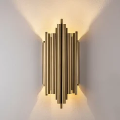 Lampade Da Parete > Dmora Lampada da Parete Attacco e 14 max 40 w Indoor, Materiale Aplique in Metallo - Ceranova Oro