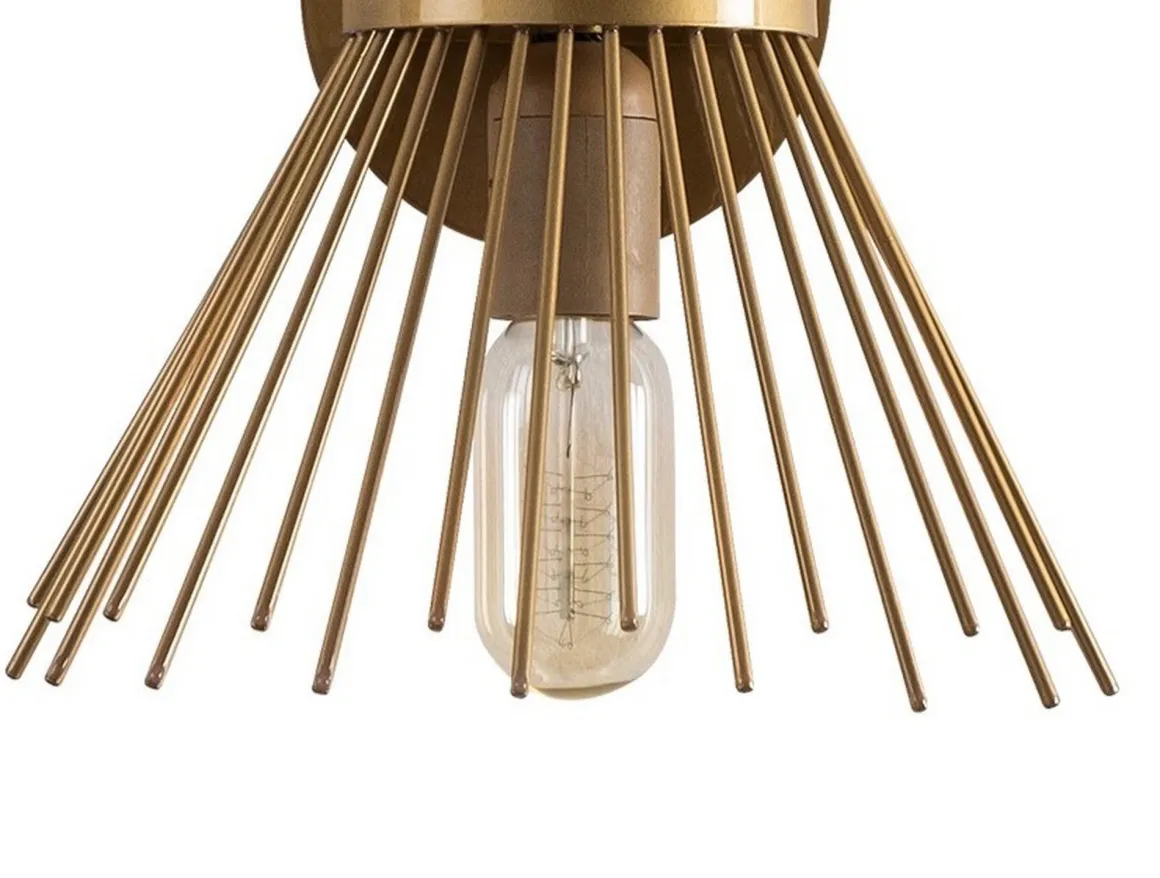 Lampada da Parete oro Attacco e 27 max 40 w Indoor, Materiale Aplique in Metallo - Catola