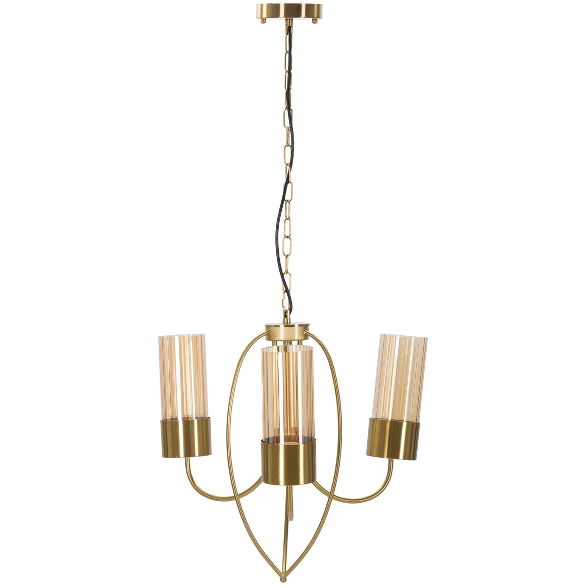 Lampade Da Soffitto > Dmora Lampada da Soffitto Necessarie 5 Lampadine Materiale Struttura in Vetro, - Famidame Oro