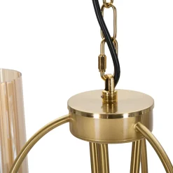 Lampade Da Soffitto > Dmora Lampada da Soffitto Necessarie 5 Lampadine Materiale Struttura in Vetro, - Famidame Oro
