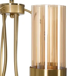 Lampade Da Soffitto > Dmora Lampada da Soffitto Necessarie 5 Lampadine Materiale Struttura in Vetro, - Famidame Oro