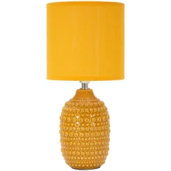Lampada da Tavolo Arancione Necessaria 1 Lampadina Attacco e14, Paralume - Bethel