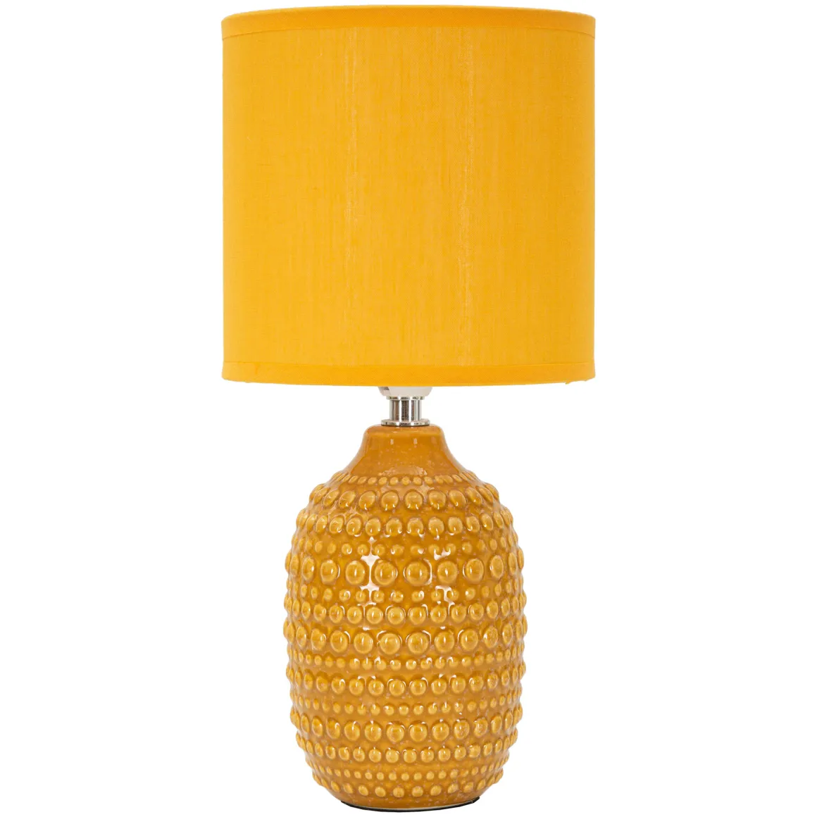 Lampada da Tavolo Arancione Necessaria 1 Lampadina Attacco e14, Paralume - Bethel