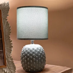 Lampada da Tavolo Azzurro Turchese Necessaria 1 Lampadina Attacco e14, Paralume - Ketchi