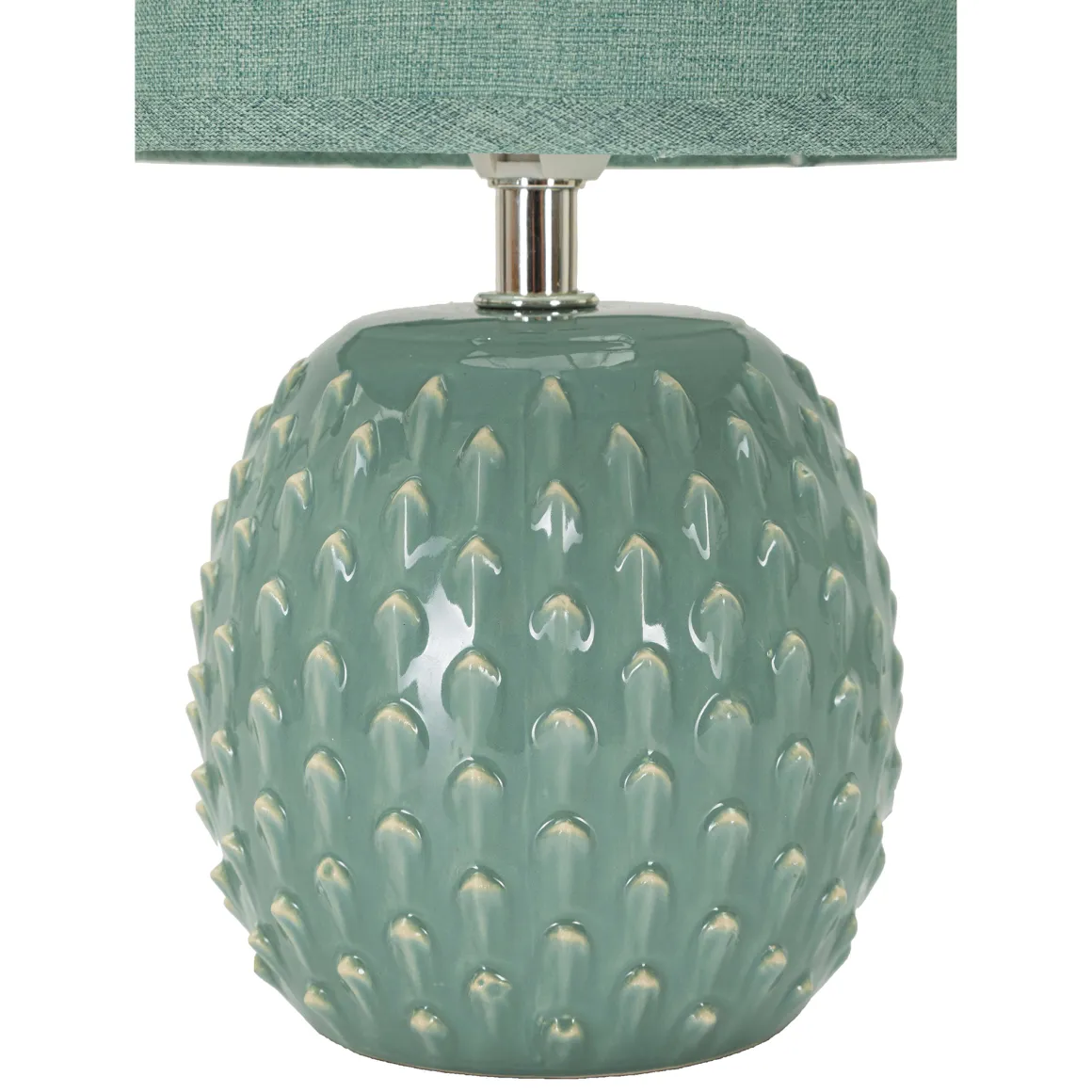 Lampada da Tavolo Azzurro Turchese Necessaria 1 Lampadina Attacco e14, Paralume - Ketchi
