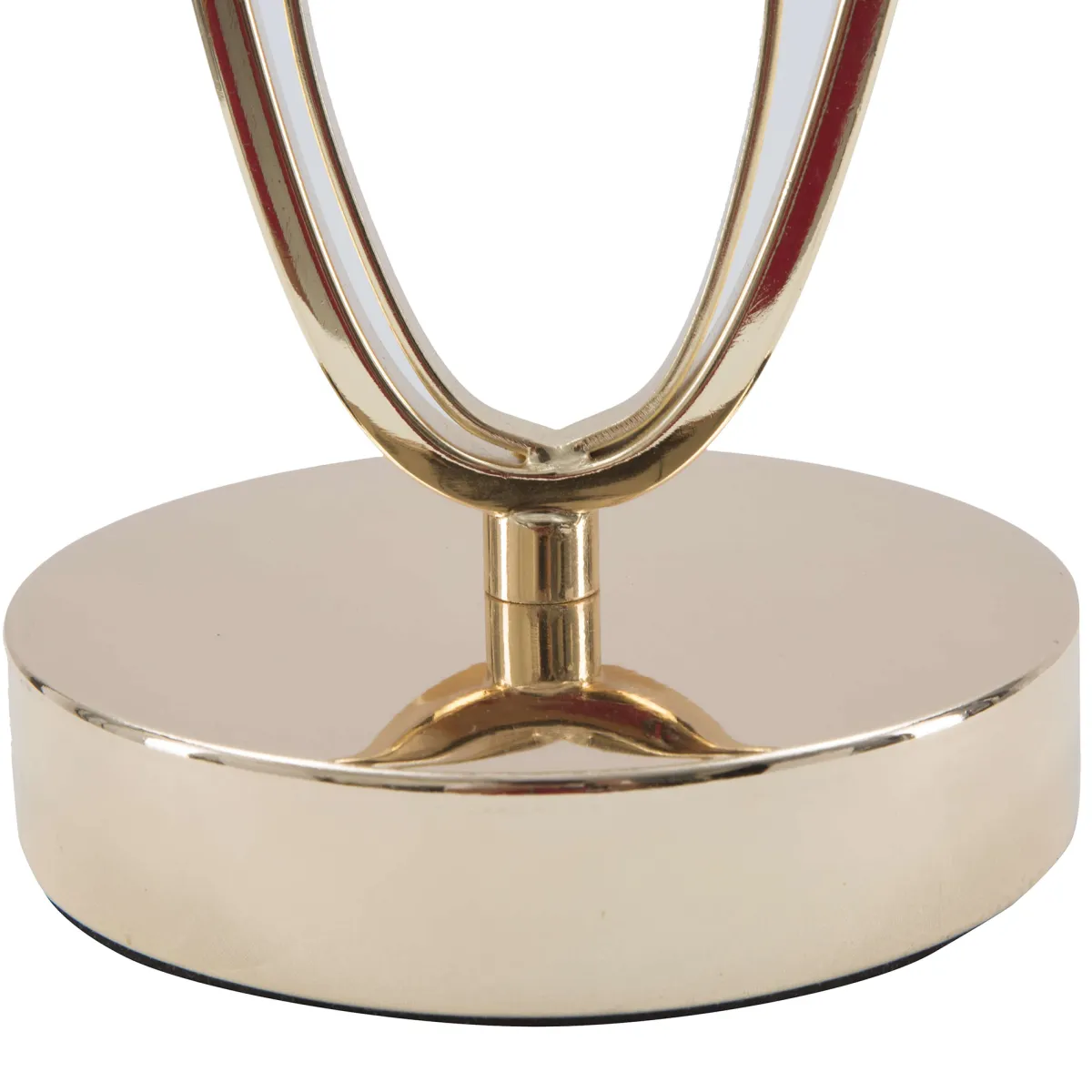 Lampade Da Tavolo > Dmora Lampada da Tavolo Bianco Crema oro Necessaria 1 Lampadina Attacco e27, Paralume - Kars Oro, Bianco Crema