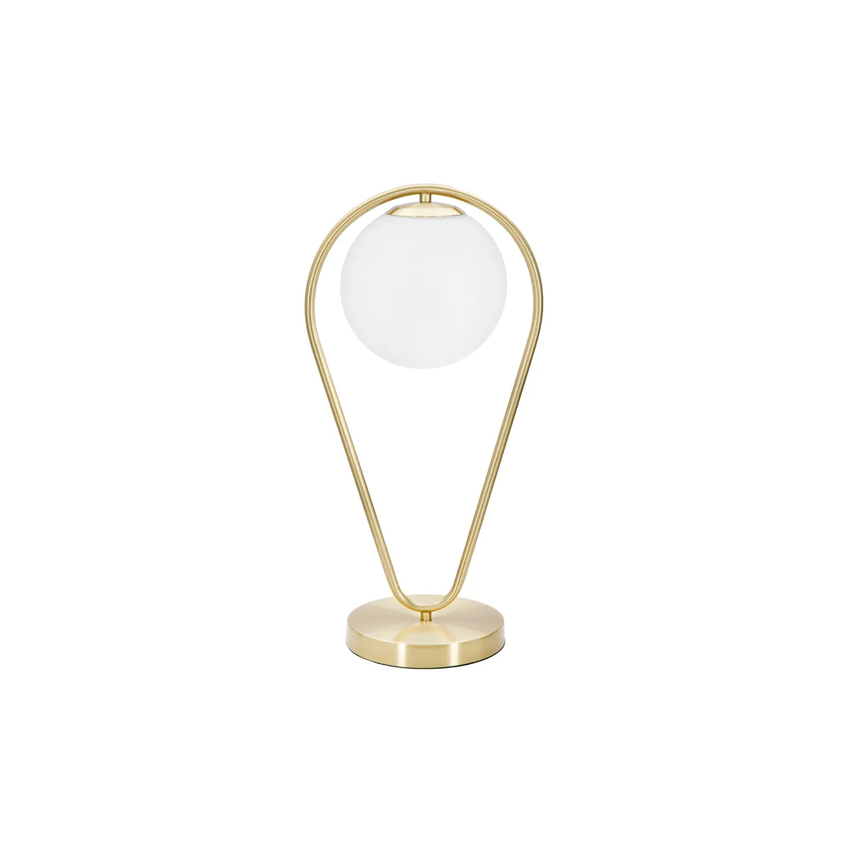 Lampade Da Tavolo > Dmora Lampada da Tavolo Bianco oro Necessaria 1 Lampadina Attacco e14, Interruttore Manuale - Basomo Oro, Bianco