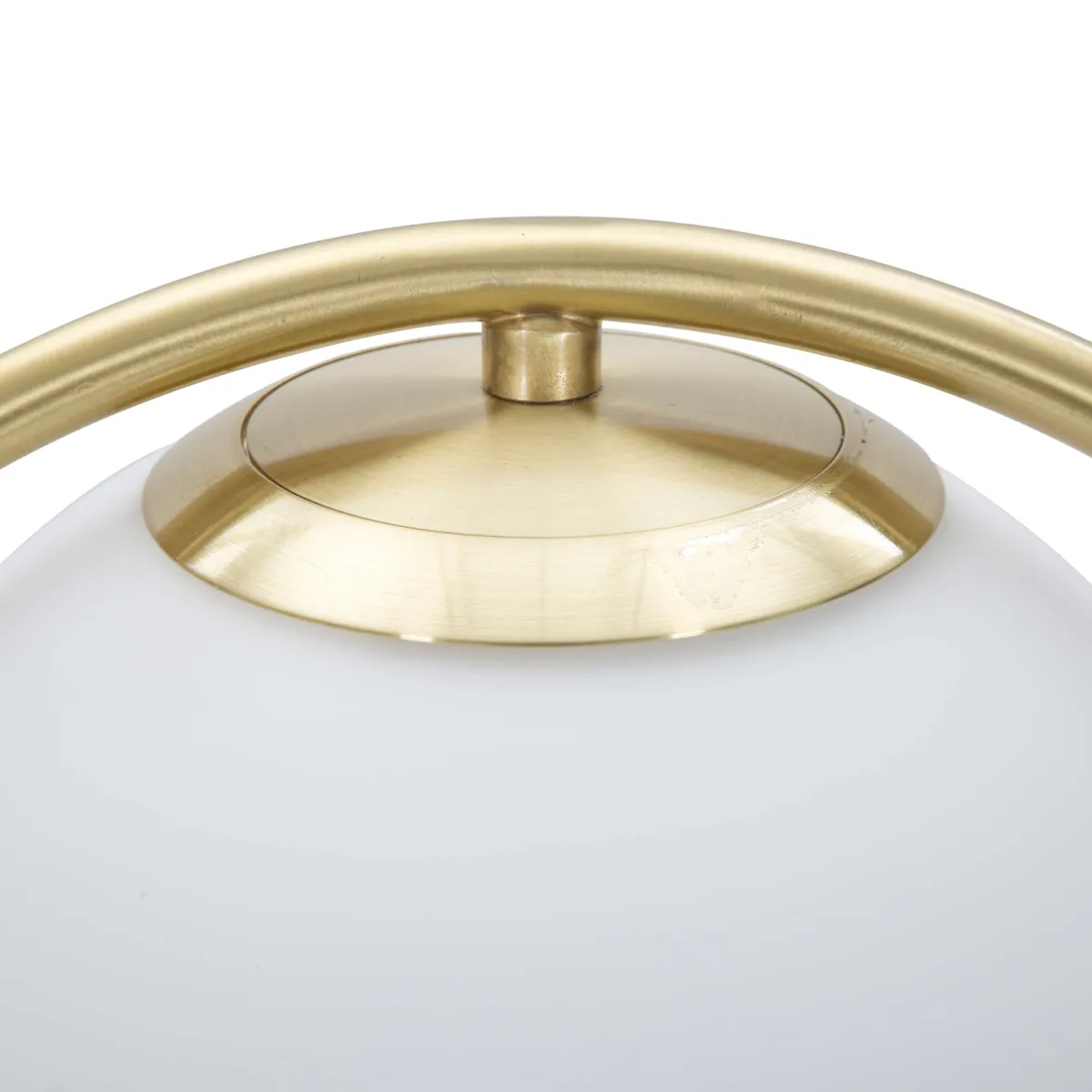 Lampade Da Tavolo > Dmora Lampada da Tavolo Bianco oro Necessaria 1 Lampadina Attacco e14, Interruttore Manuale - Basomo Oro, Bianco