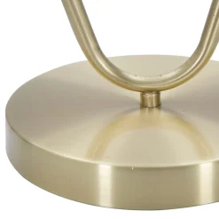 Lampade Da Tavolo > Dmora Lampada da Tavolo Bianco oro Necessaria 1 Lampadina Attacco e14, Interruttore Manuale - Basomo Oro, Bianco