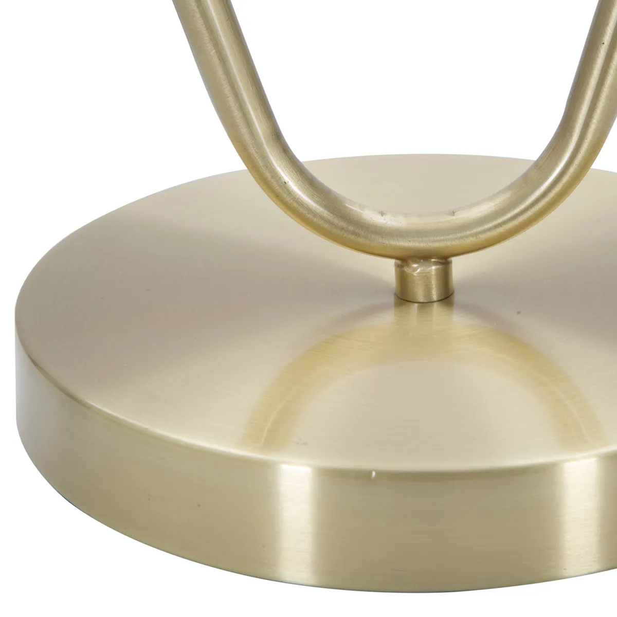Lampade Da Tavolo > Dmora Lampada da Tavolo Bianco oro Necessaria 1 Lampadina Attacco e14, Interruttore Manuale - Basomo Oro, Bianco