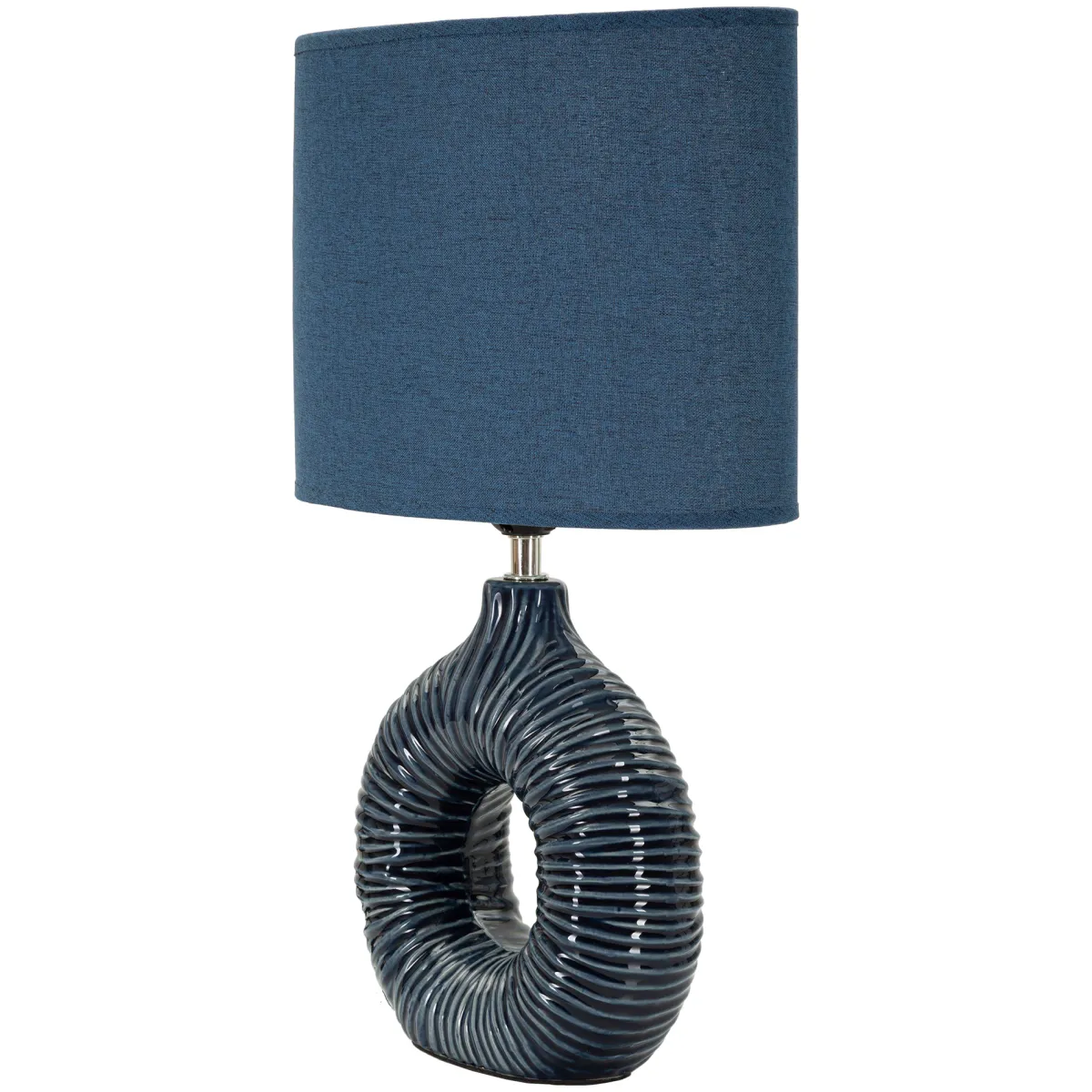 Lampade Da Tavolo > Dmora Lampada da Tavolo Necessaria 1 Lampadina Attacco e14, Paralume - Mirny Blu