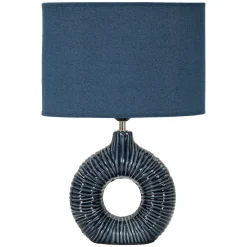 Lampade Da Tavolo > Dmora Lampada da Tavolo Necessaria 1 Lampadina Attacco e14, Paralume - Mirny Blu