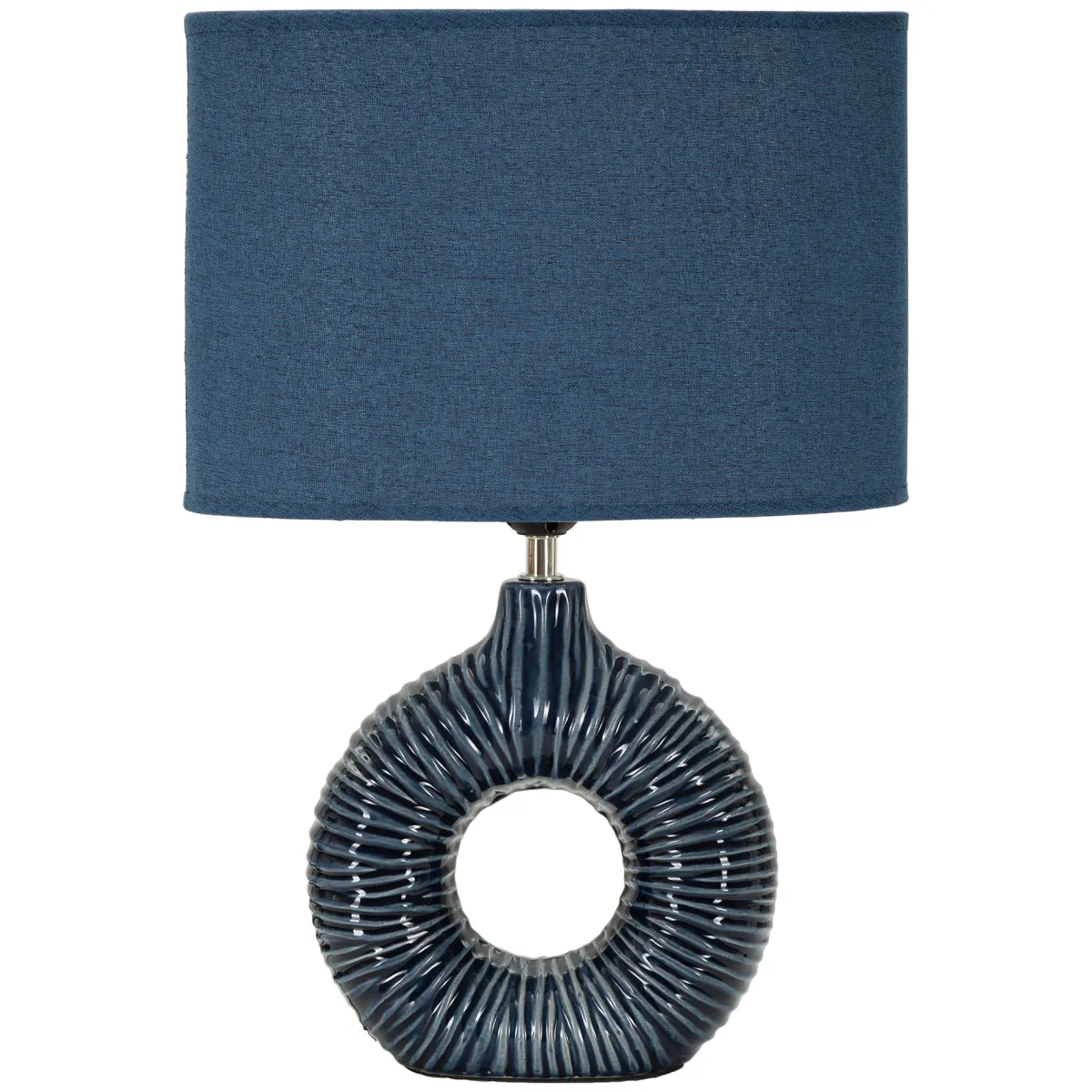Lampade Da Tavolo > Dmora Lampada da Tavolo Necessaria 1 Lampadina Attacco e14, Paralume - Mirny Blu
