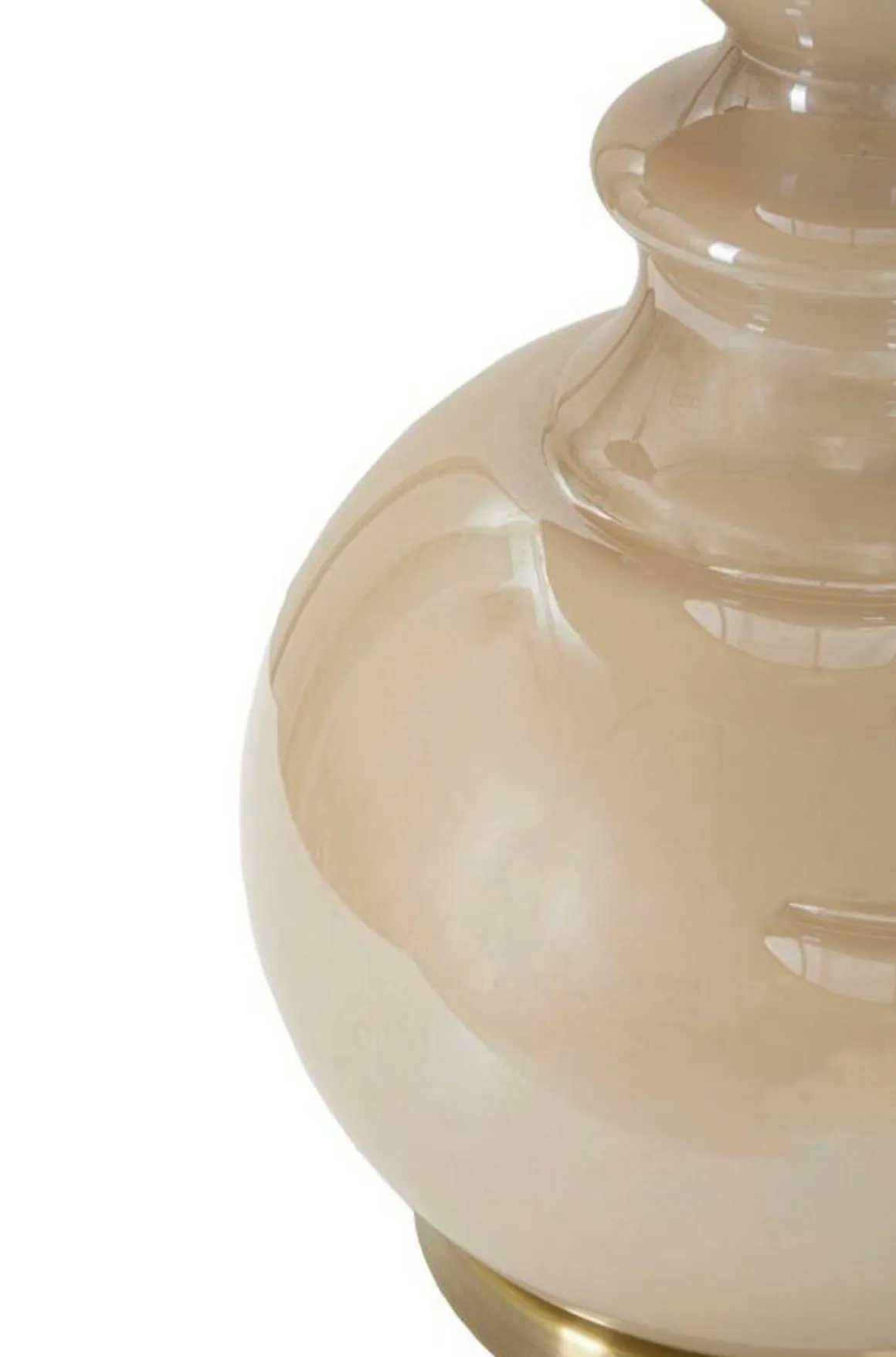 Lampada da tavolo Casto, 38x38 h61 cm, Bianco perla