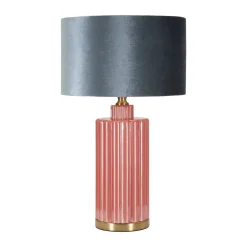 Lampada da tavolo Cosentino, 40x40 h70 cm, Rosso e Blu