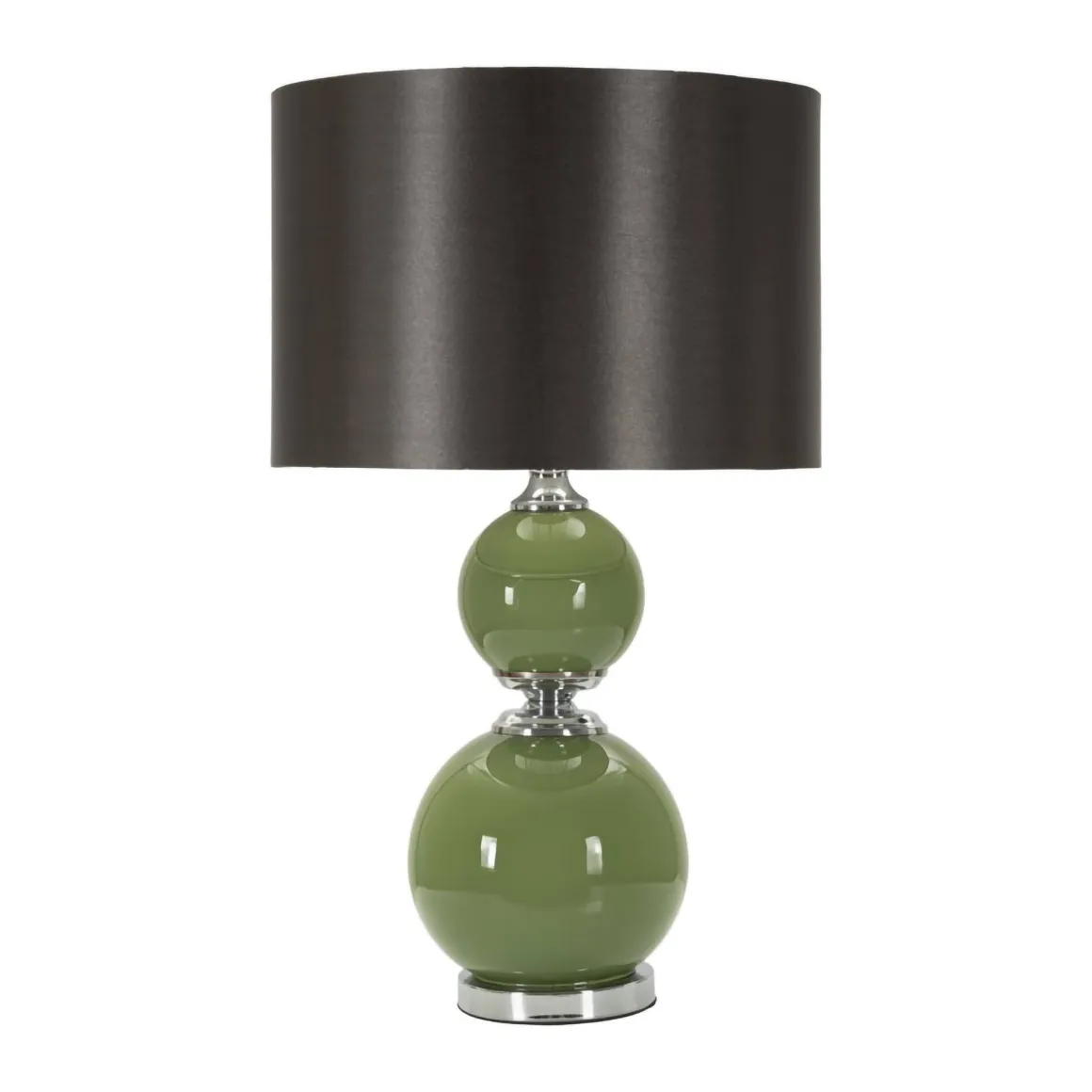 Lampada da tavolo Falletto, 38x38 h65 cm, Verde e Grigio