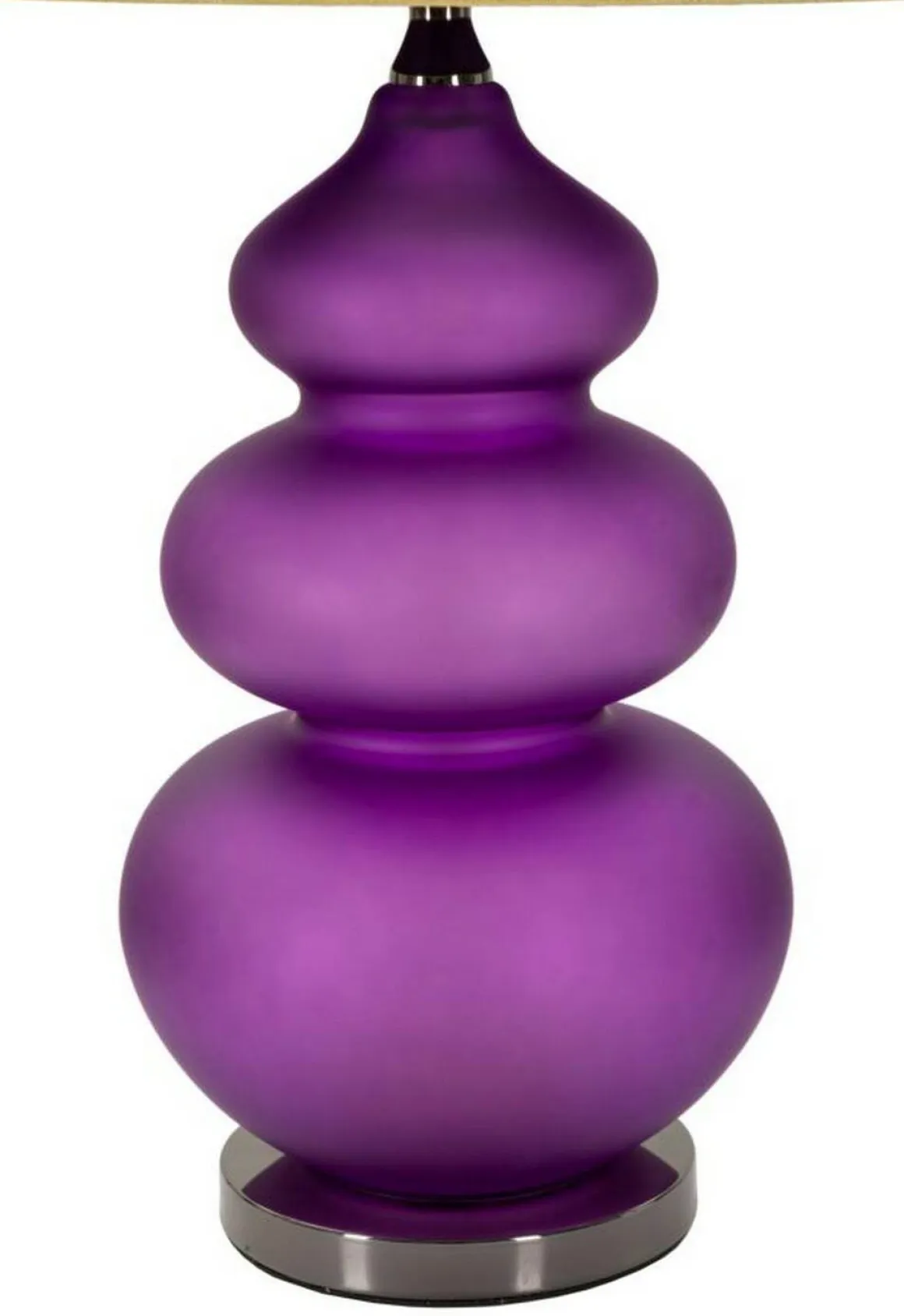 Lampada da tavolo Genovesi, 40x40 h70 cm, Viola e Giallo