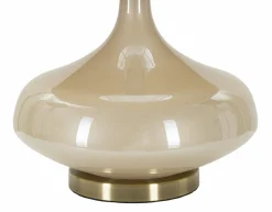 Lampade Da Tavolo > Dmora Lampada da tavolo Greci, 35x35 h51 cm, perla Bianco