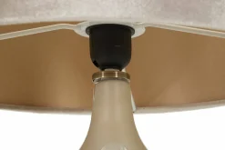Lampade Da Tavolo > Dmora Lampada da tavolo Greci, 35x35 h51 cm, perla Bianco
