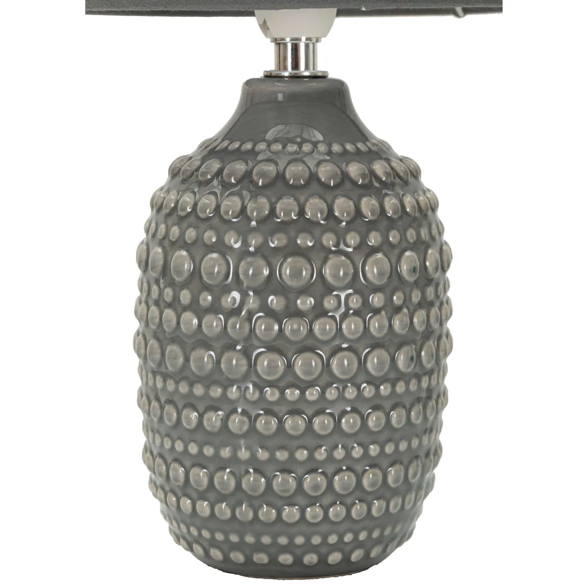 Lampade Da Tavolo > Dmora Lampada da Tavolo Necessaria 1 Lampadina Attacco e14, Paralume - Bethel Grigio
