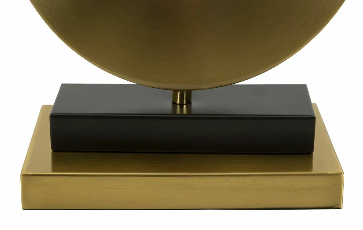 Lampade Da Tavolo > Dmora Lampada da tavolo Papier, 30x30 h53 cm, Bianco e Oro Oro, Bianco