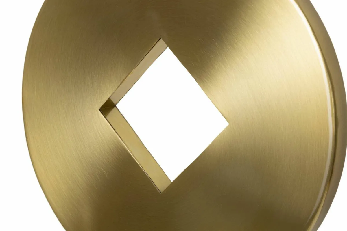 Lampade Da Tavolo > Dmora Lampada da tavolo Papier, 30x30 h53 cm, Bianco e Oro Oro, Bianco