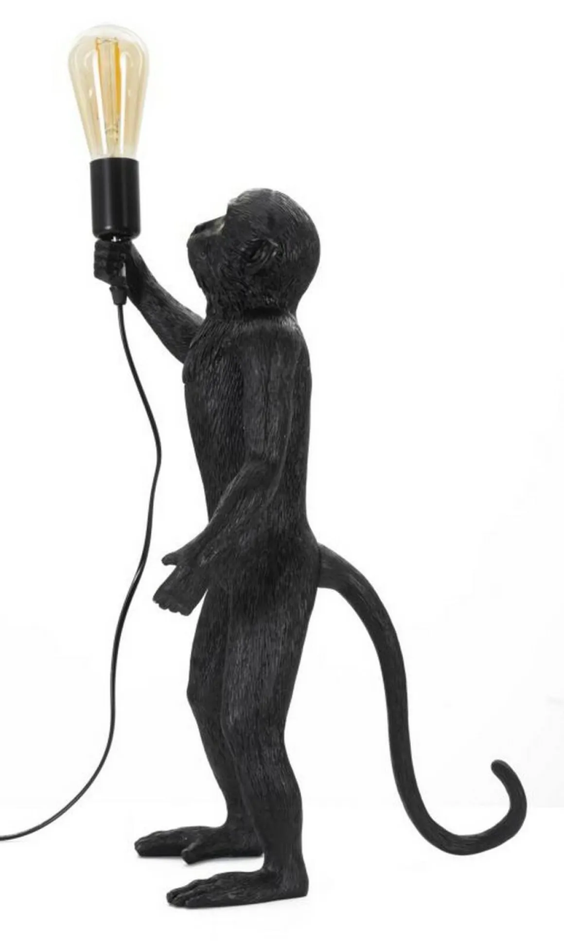 Lampada da tavolo Piet, 26x34 h55 cm, Nero