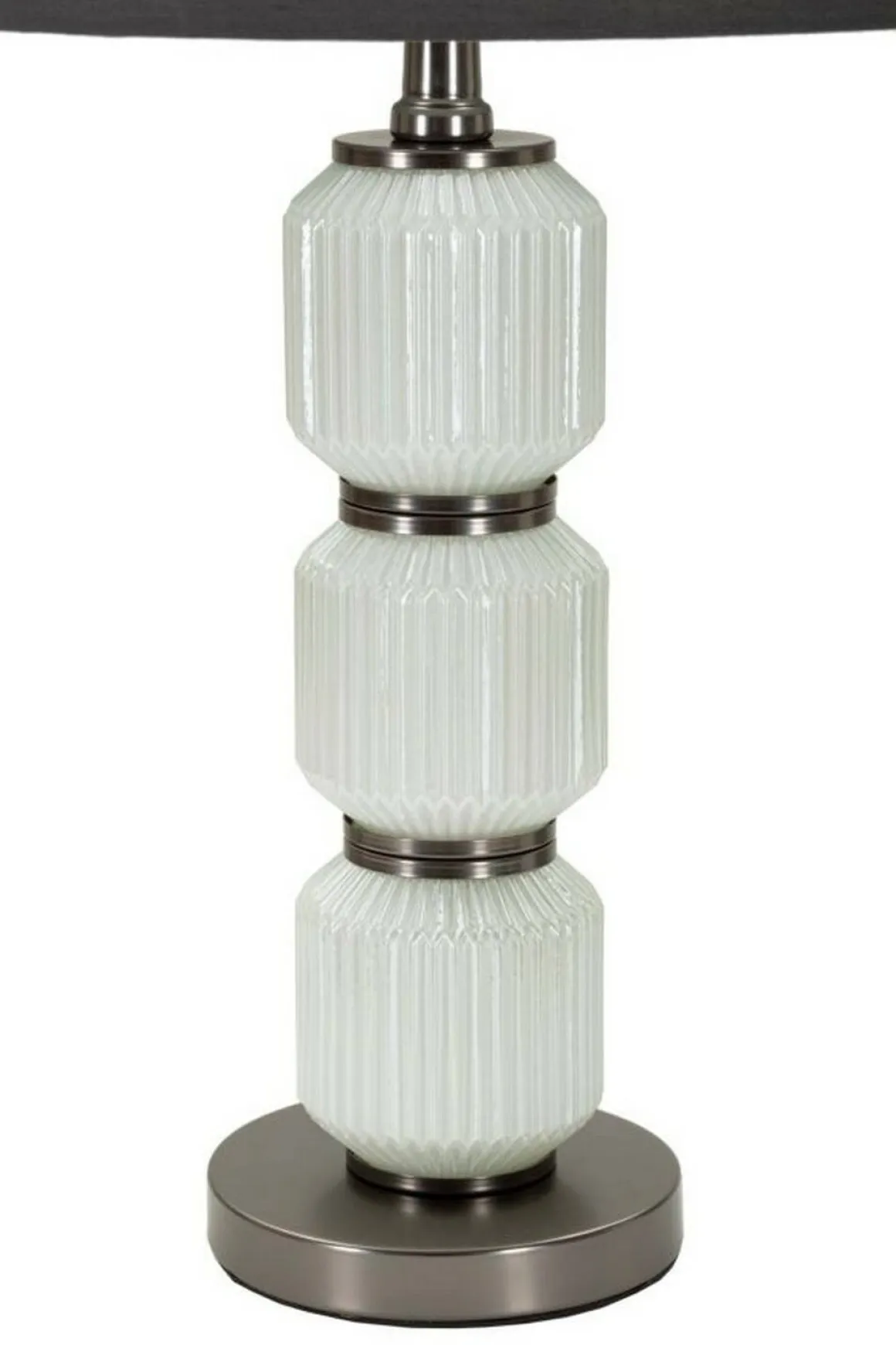 Lampada da tavolo Presolana, 33x33 h57 cm, Bianco e Grigio