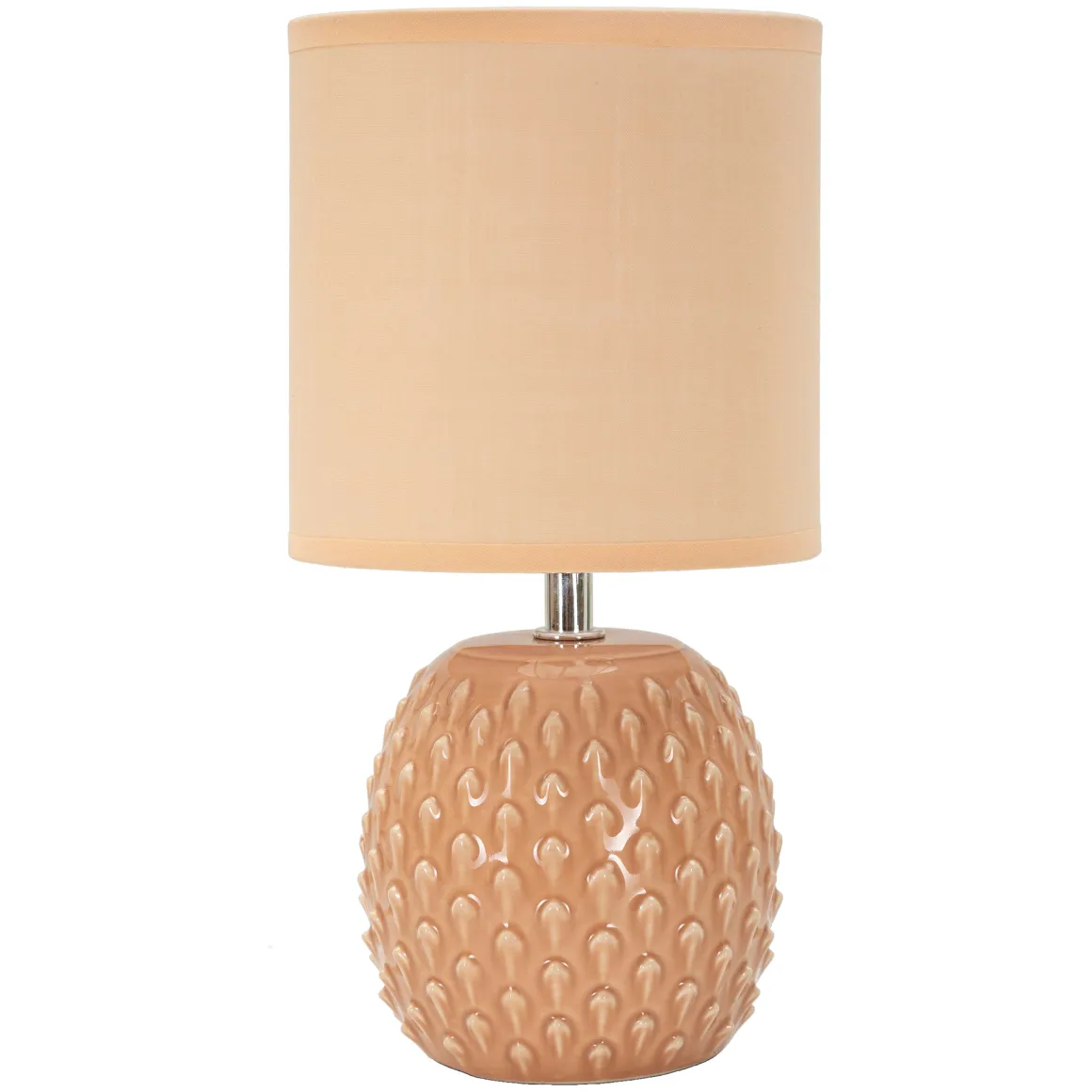 Lampada da Tavolo Rosa Necessaria 1 Lampadina Attacco e14, Paralume - Ketchi