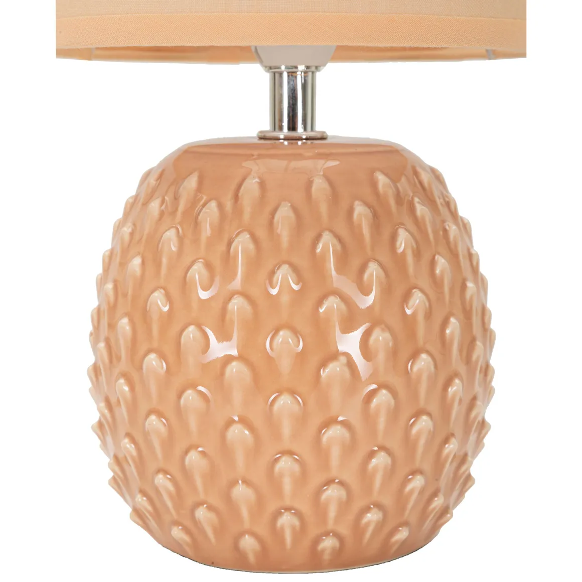 Lampada da Tavolo Rosa Necessaria 1 Lampadina Attacco e14, Paralume - Ketchi