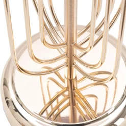 Lampade Da Tavolo > Dmora Lampada da Tavolo Rosa oro Necessaria 1 Lampadina Paralume, Attacco e27 - Khajur Oro, Rosa