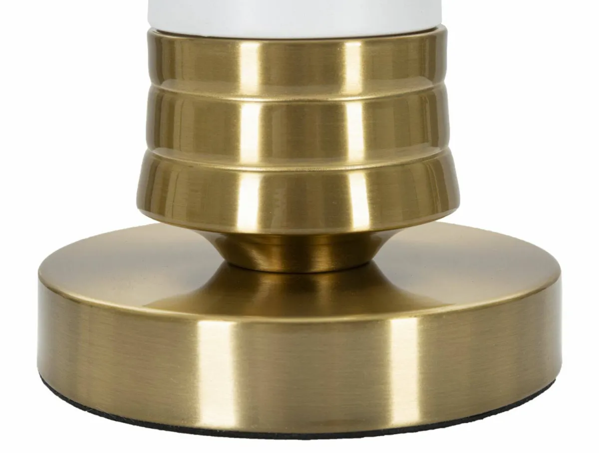 Lampade Da Tavolo > Dmora Lampada da tavolo Sinopia, Bianco e Oro, 31x31 h52 cm Oro, Bianco