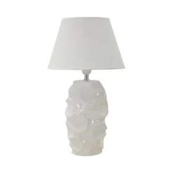 Lampade Da Tavolo > Dmora Lampada da tavolo Stencil, , 45x45 h83 cm Bianco