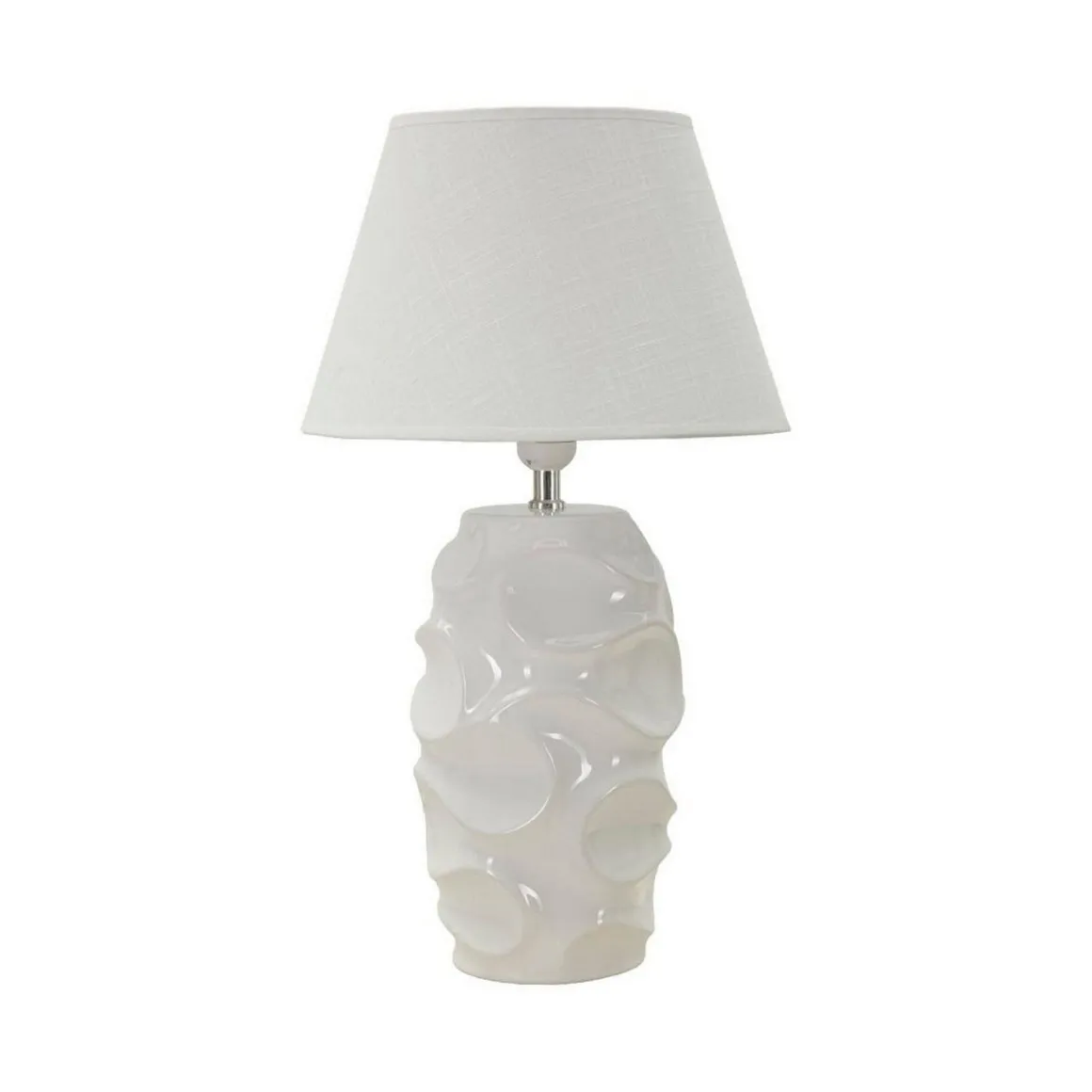 Lampade Da Tavolo > Dmora Lampada da tavolo Stencil, , 45x45 h83 cm Bianco