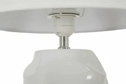 Lampade Da Tavolo > Dmora Lampada da tavolo Stencil, , 45x45 h83 cm Bianco