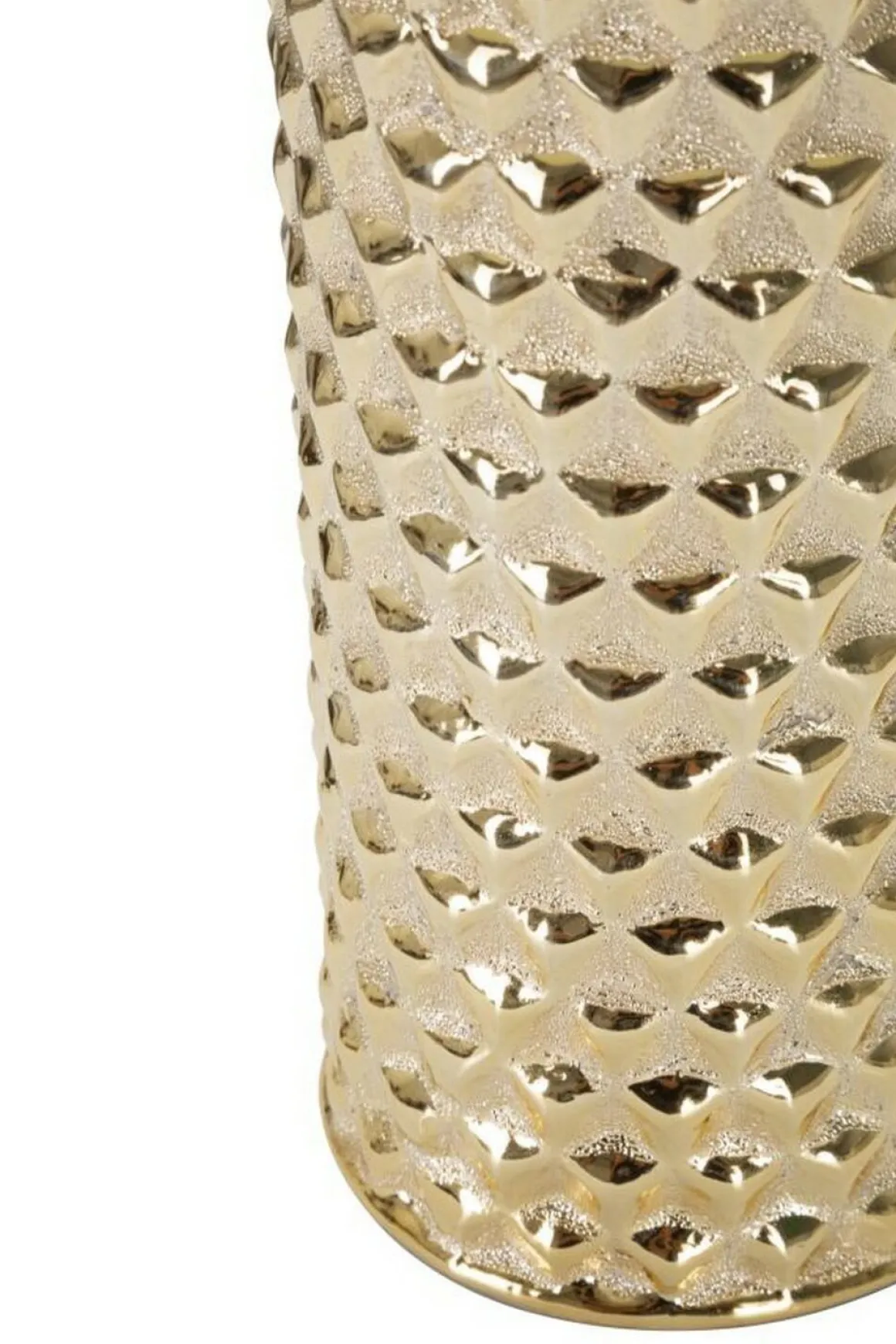 Lampada da tavolo Supreme, Bianco e Oro, 30x30 h48 cm