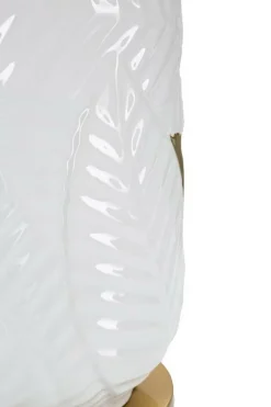 Lampade Da Tavolo > Dmora Lampada da tavolo Trompe, 40x40 h70 cm, Bianco e Oro Oro, Bianco