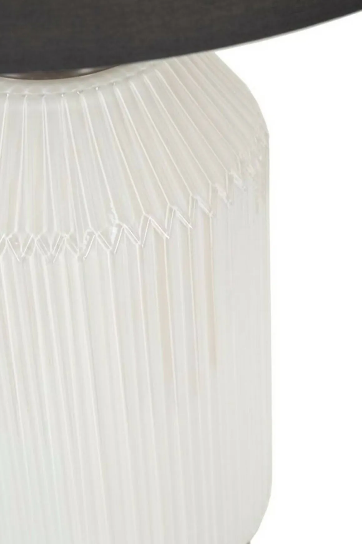 Lampada da tavolo Vidardo, 38x38 h65 cm, Bianco e Grigio
