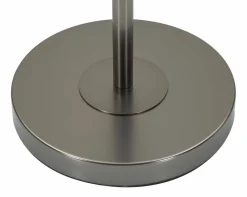 Lampade Da Terra > Dmora Lampada da terra Andevenno, 43x43 h163 cm, Bianco e Grigio Nero, Grigio