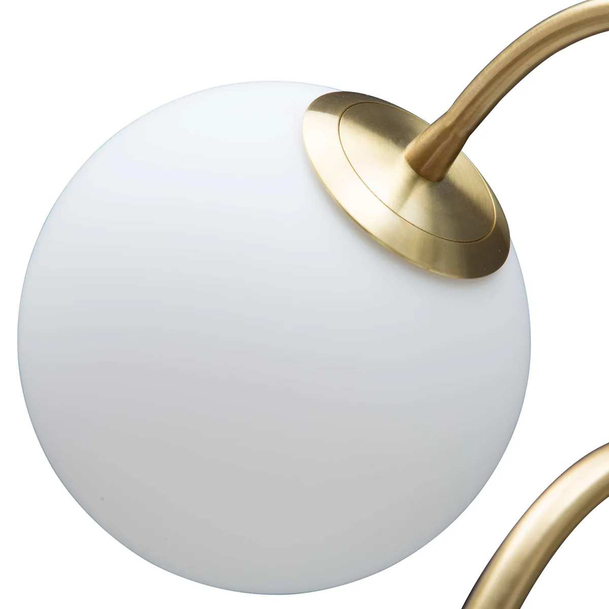 Lampade Da Terra > Dmora Lampada da Terra Bianco oro Necessarie 4 Lampadine Attacco e14, Interruttore Manuale - Antigu Oro, Bianco
