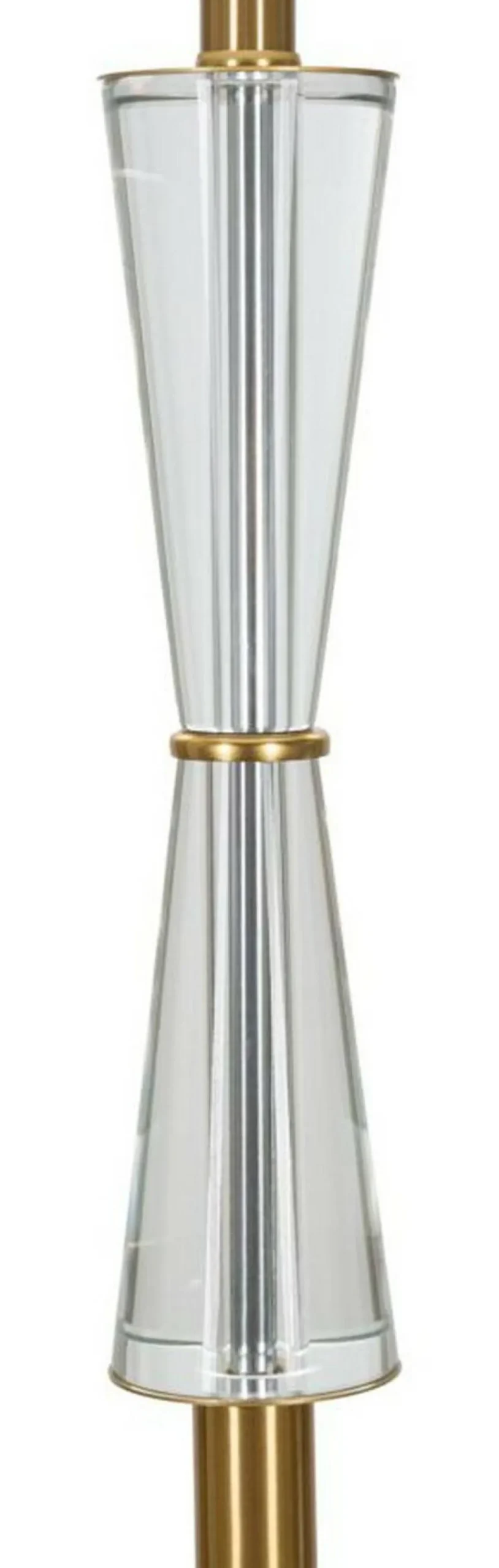 Lampada da terra Craquelure, 40x40 h153 cm, Bianco e Oro