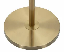Lampade Da Terra > Dmora Lampada da terra Grisaille, 41x41 h160 cm, Bianco e Oro Oro, Bianco